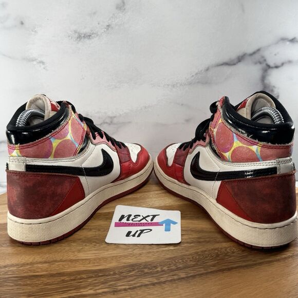 Youth 4.5 fits Womens 6-Air Jordan 1 High OG Spider-Man Across the Spider-Verse - Picture 5 of 9